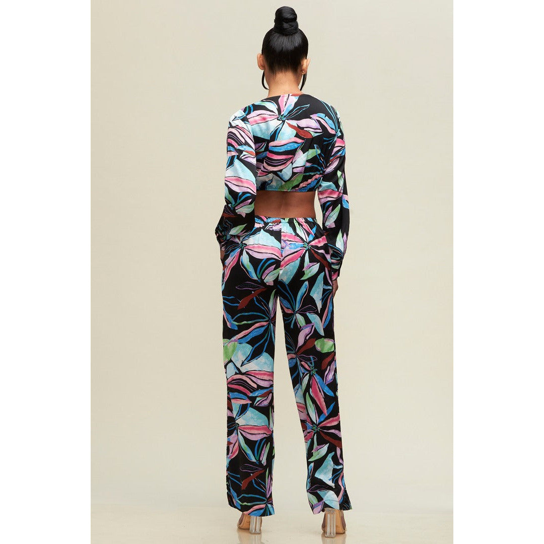 Flowers of Paradise Elegant Pant Set
