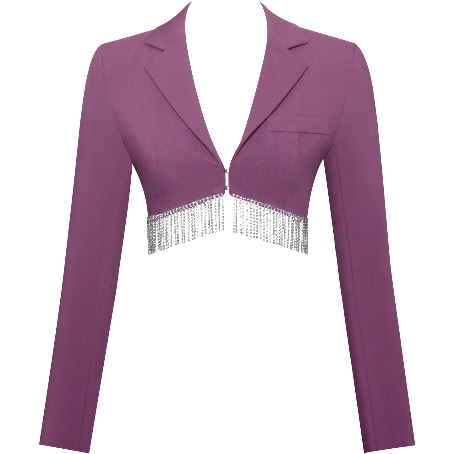 Birthday Tate Mauve Crystal Fringe Two Pieces Set