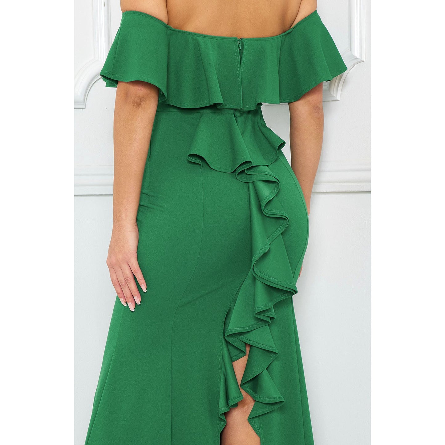 Esmerald Ruffle Tube Top Maxi Dress