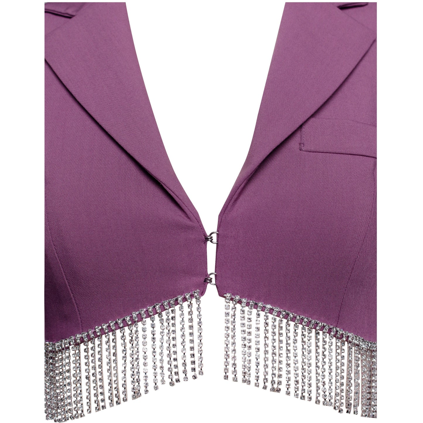 Birthday Tate Mauve Crystal Fringe Two Pieces Set