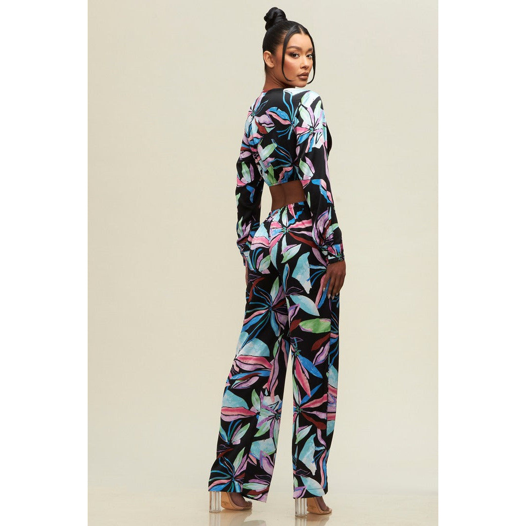 Flowers of Paradise Elegant Pant Set