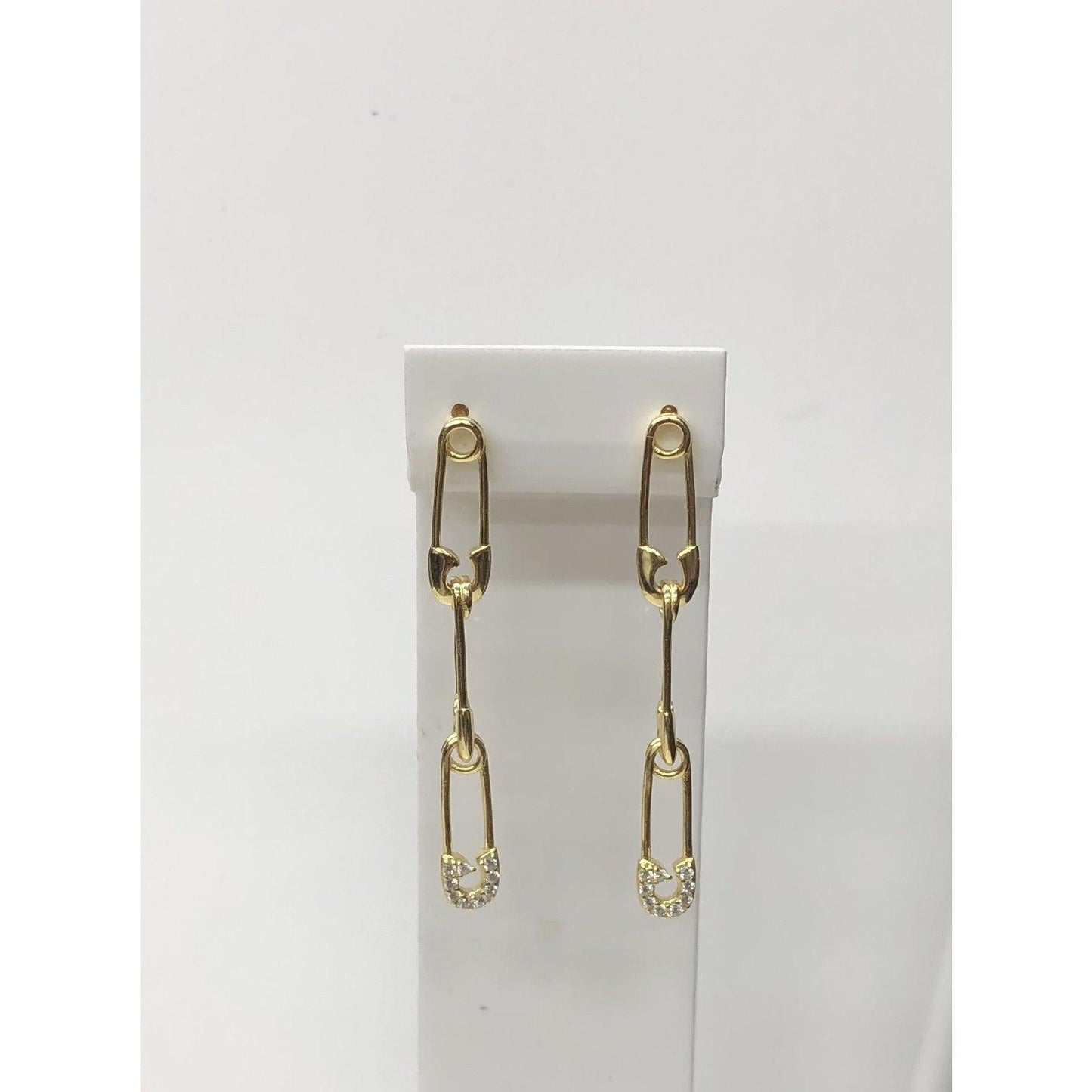 Bobby Pin Me Cz  Earrings - Gilu Designs 
