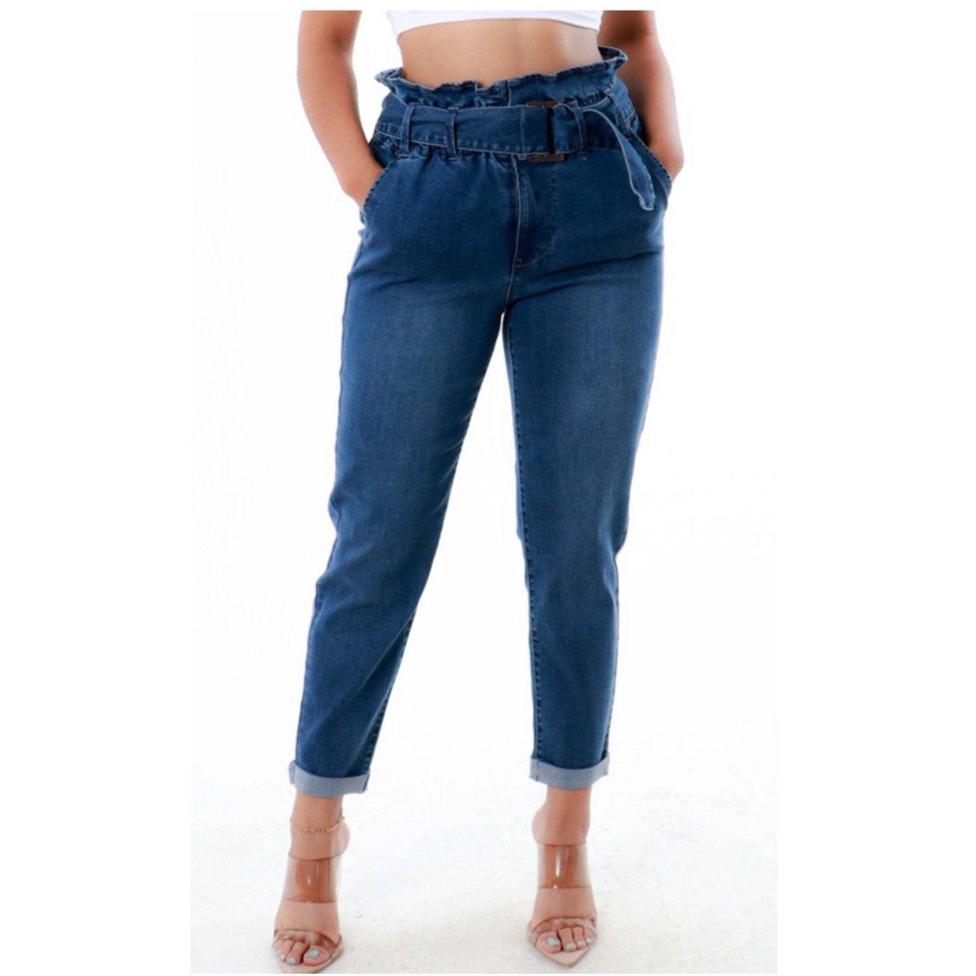 High-Waisted Jeans - Gilu Designs 