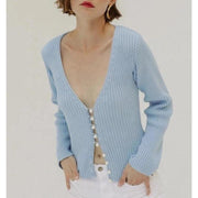 French Sweet Girl knitted Pearl Sweater - Gilu Designs 