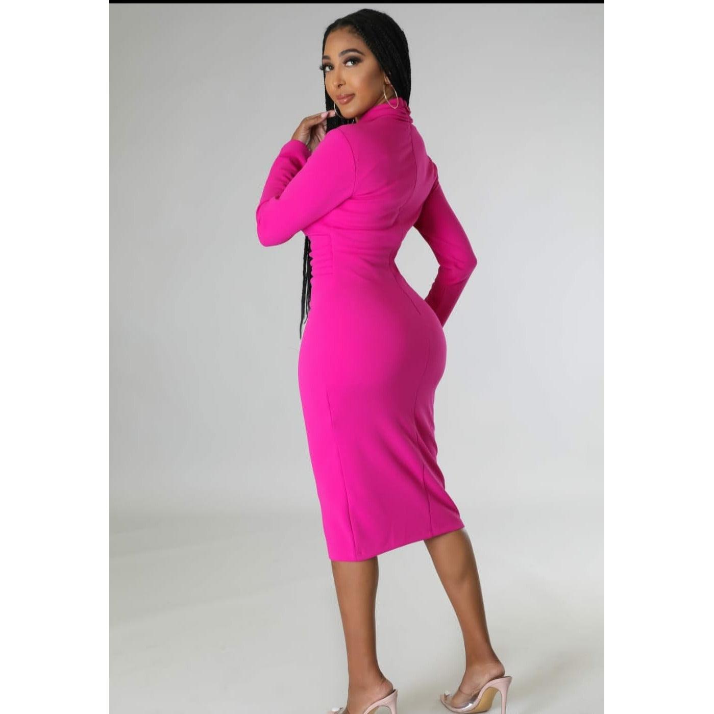 Barbie Magenta Chic knee-length Dress - Gilu Designs 