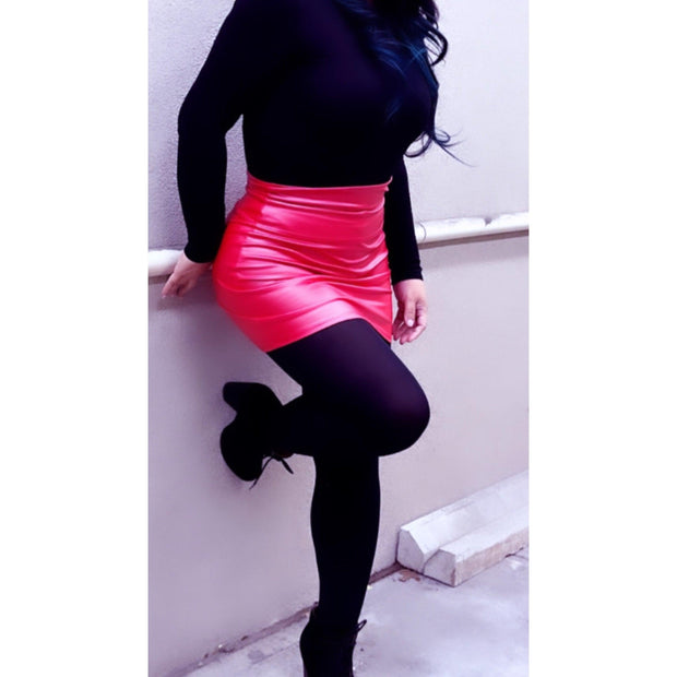 Selena Faux Leather Skirt - Gilu Designs 