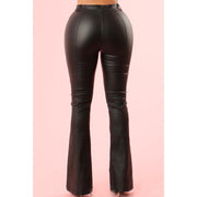 Raven Leather leggings Flare Pants - Gilu Designs 